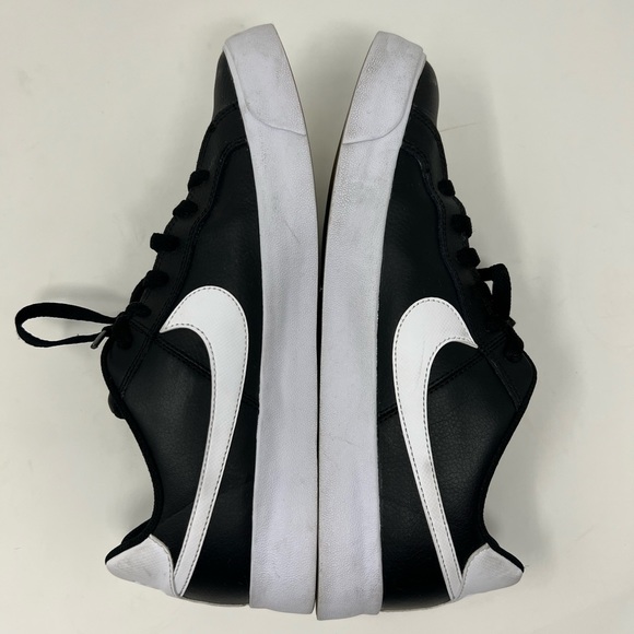 Nike Court Legacy SLP Black + White Leather Sneakers Mens Size 10.5 W/Shoebox - Picture 10 of 14